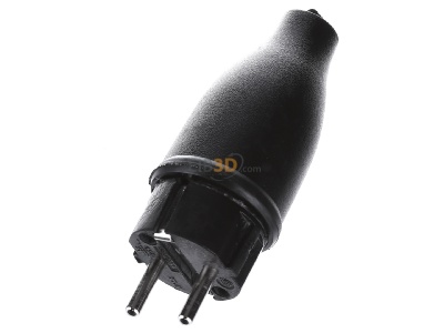 Ansicht oben vorne Merten 123851 Vollgummi-Stecker 2-polig 