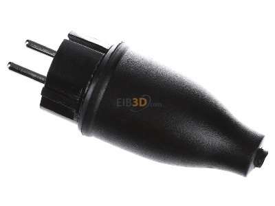 Ansicht oben rechts Merten 123851 Vollgummi-Stecker 2-polig 