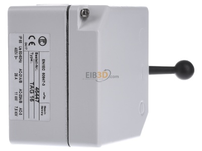View on the left Elektra TAG 16 Off-load switch 3-p 25A 

