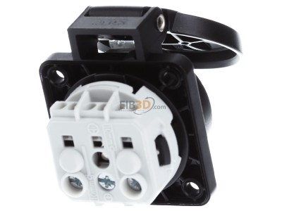 Back view Mennekes 11032 Equipment mounted socket outlet with 
