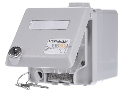 Front view Mennekes 4320 RJ45 8(8) Data outlet Cat.6 
