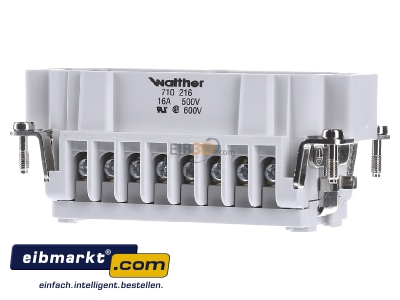 Frontansicht Walther Werke 710216 Stifteinsatz B16 0,5-2,5 20-14AWG 