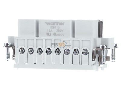 Frontansicht Walther 700116 Buchseneinsatz A16 0,5-2,5qmm 20-14AWG 