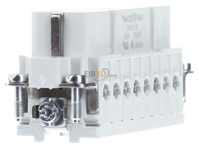 Ansicht links Walther 700116 Buchseneinsatz A16 0,5-2,5qmm 20-14AWG 