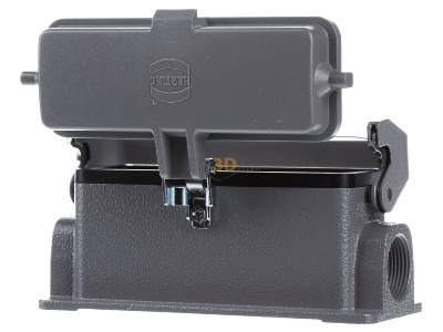 Ansicht hinten Harting 19 30 024 1296 Sockelgehuse Gr.24, 2xM25 
