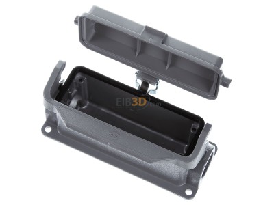 Ansicht oben vorne Harting 19 30 024 1296 Sockelgehuse Gr.24, 2xM25 