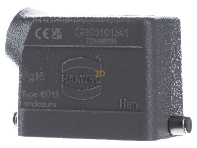 Ansicht hinten Harting 09 30 010 1541 T�llengeh�use HAN 10-GS-R-16 