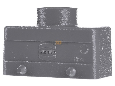 Front view Harting 09 30 016 1420 Plug case for industry connector 
