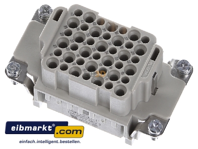 View up front Harting 09160423101 Socket insert for connector 42p
