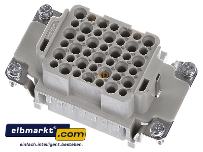 Top rear view Harting 09160423101 Socket insert for connector 42p
