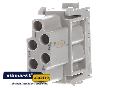 Ansicht hinten Harting 09140063101 Kontakteinsatz Crimp HanE-Modul Buchse 09 14 006 3101