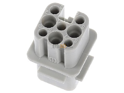 Top rear view Harting 09 36 008 3101 Socket insert for connector 8p 
