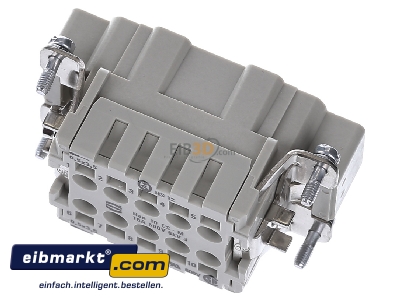 Ansicht oben vorne Harting 09 33 010 2616 Stifteinsatz Han 10 ES-M 