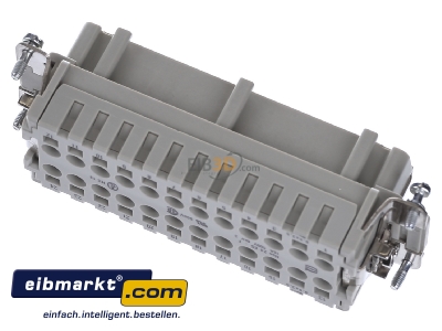 Top rear view Harting 09 33 024 2716 Bus insert for connector 24p
