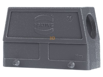 Back view Harting 19 30 024 0527 Plug case for industry connector 

