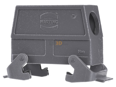 Ansicht hinten Harting 19 30 024 0537 Tllengehuse HAN 24B-GS-QS-M32 