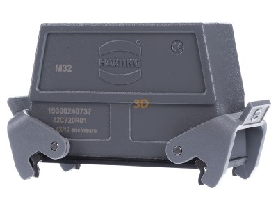Frontansicht Harting 19 30 024 0737 Kupplungsgehuse Han 24B-kg-QB-M32 