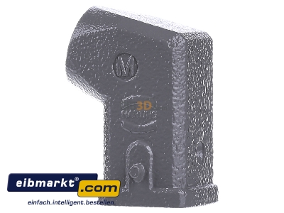 Ansicht rechts Harting 19 20 003 1640 Tllengehuse Metall HAN 3A-GW-M20 