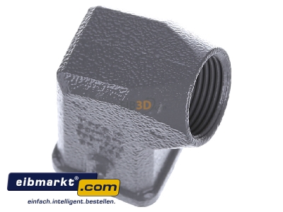 Ansicht oben links Harting 19 20 003 1640 Tllengehuse Metall HAN 3A-GW-M20 