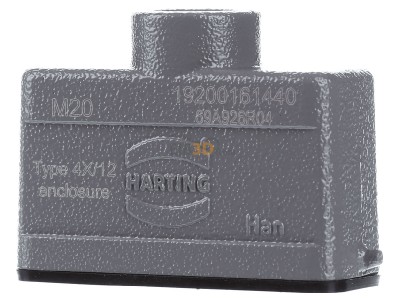 Frontansicht Harting 19 20 016 1440 Tllengehuse HAN 16 A-GG-M20 
