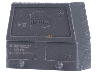 Frontansicht Harting 19 30 016 0527 Tllengehuse HAN 16B-GS-M32 