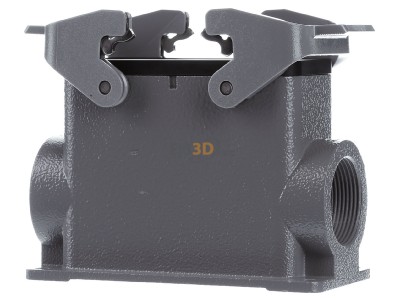 Ansicht hinten Harting 19 30 016 0272 Sockelgehuse Han 16B-asg2-QB-M32 