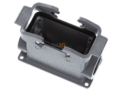 Ansicht oben vorne Harting 19 30 016 0272 Sockelgehuse Han 16B-asg2-QB-M32 