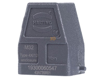 Ansicht hinten Harting 19 30 006 0547 Tllengehuse HAN 6B-GS-M32 