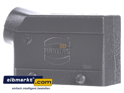Frontansicht Harting 19 30 016 1522 Tllengehuse Han 16B-gs-M32 