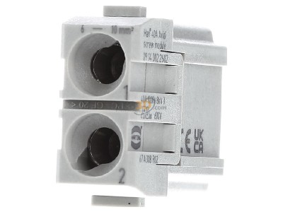 Ansicht hinten Harting 09 14 002 2602 Stiftmodul Axial 6-10qmm 