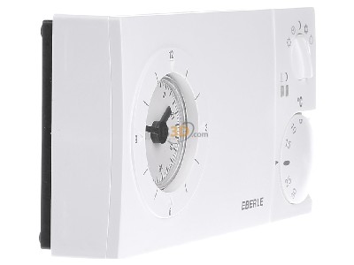 View on the left Eberle easy 3 ST Room clock thermostat 
