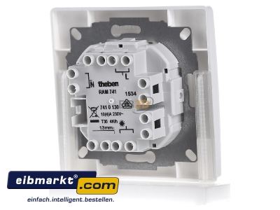 Ansicht hinten Theben RAM 741 RA UP-Raumthermostat 2-/3-Leiter,1ffner 
