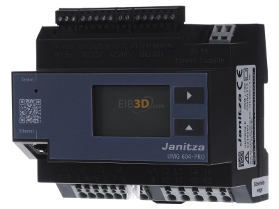 Front view Janitza UMG 604E-PRO230V(UL) Multifunction measuring instrument 
