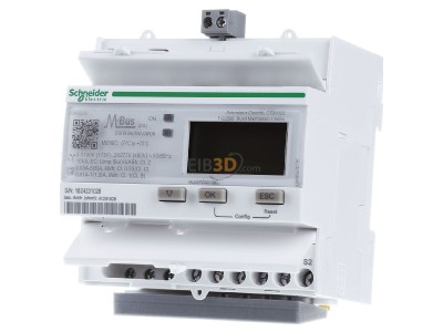 Front view Schneider Electric A9MEM3235 Transformer kilowatt-hour meter 5A 
