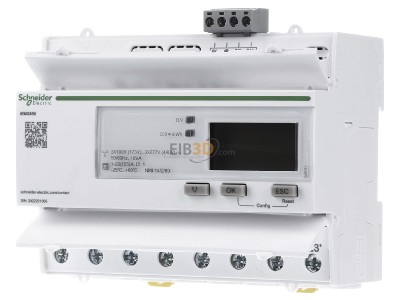 Front view Schneider Electric A9MEM3350 Direct kilowatt-hour meter 125A 
