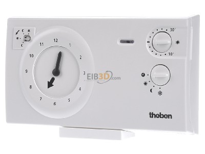 Front view Theben RAM 722 Clock thermostat analogue white 
