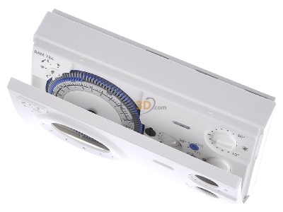 View up front Theben RAM 784 S Clock thermostat analogue white 
