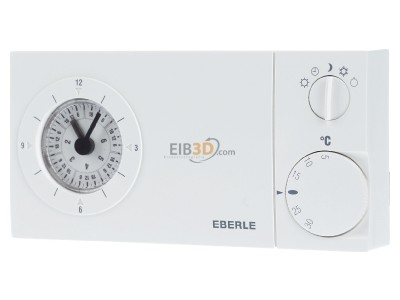 Frontansicht Eberle easy 2 w Uhrenthermostat 5-30C Batteriebetr. 