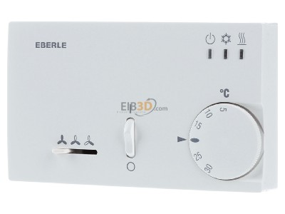 Frontansicht Eberle KLR-E 52552 4p Klimaregler 5-30C, AC230V 