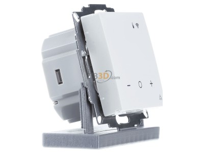 Ansicht links Eberle UTE 3500RAL9010-G-55 UP-Thermostat Smart Home fhig 