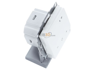 Ansicht oben links Eberle UTE 3500RAL9010-G-55 UP-Thermostat Smart Home fhig 