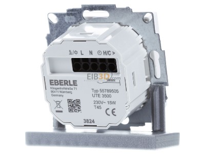 Ansicht hinten Eberle UTE 3500RAL9016-G-55 UP-Thermostat Smart Home fhig 