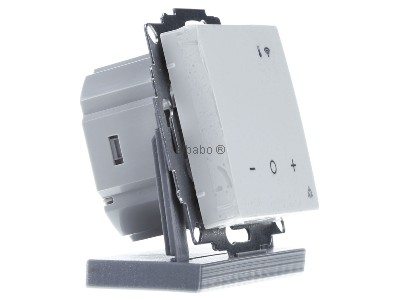 Ansicht links Eberle UTE3800U-RAL9010-G55 UP-Thermostat Smart Home fhig 
