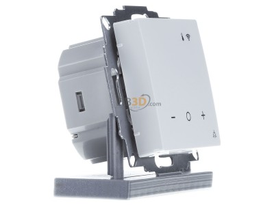 Ansicht links Eberle UTE3800U-RAL9016-G55 UP-Thermostat Smart Home fhig 