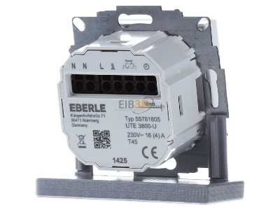 Ansicht hinten Eberle UTE3800U-RAL9016-G55 UP-Thermostat Smart Home fhig 