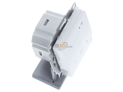 Ansicht oben links Eberle UTE3800U-RAL9016-G55 UP-Thermostat Smart Home fhig 