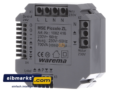 Frontansicht Warema Sonnen 1002416 MSE Piccolo ZL UP 