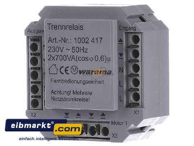 Front view Warema Sonnen 1002417 Isolator relay venetian blind 
