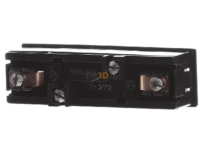 Back view Grothe KKO 2112 BR Doorbell flush mounted with name plate 
