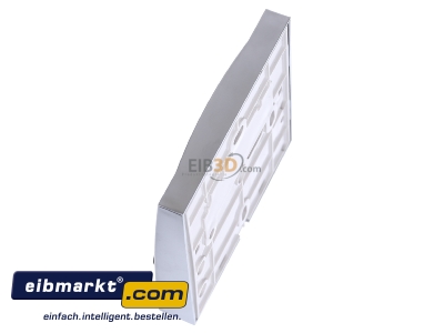 Ansicht oben rechts Grothe DOMOLUX DUO SIM/SW Klingeltaster 2fach 90x90x18,5mm, sil/sw 